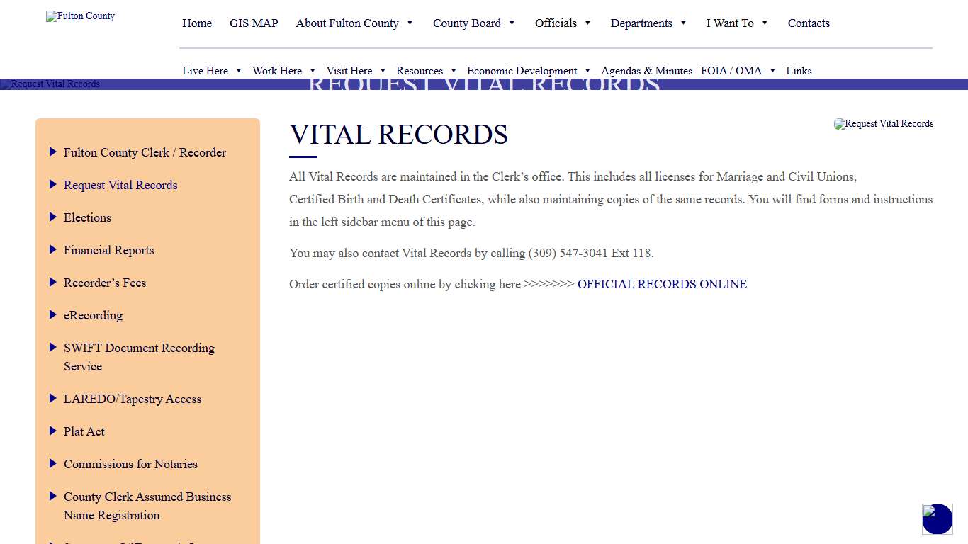 Request Vital Records - Fulton County